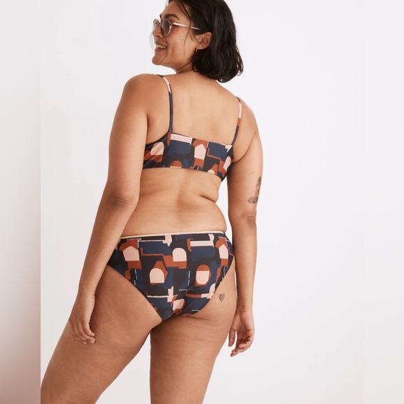 Brand New! Madewell Second Wave Classic Cheeky Bikini Bottom/Color Collage NWT - Picture 2 of 7